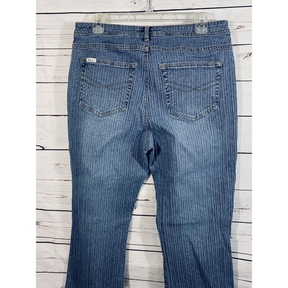 Carolina Blues Jeans Womens Sz 30” x 27” Funky Textured Blue Straight Leg Ladies - Picture 5 of 8